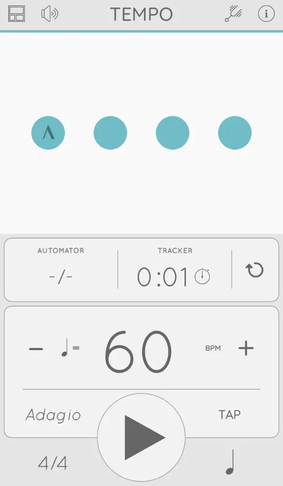 Tempo is a metronome app for your smartphone and tablet computer.