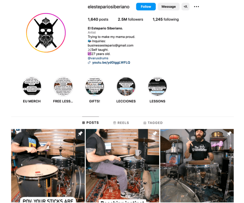 El Estepario Siberiano's Instagram Account
