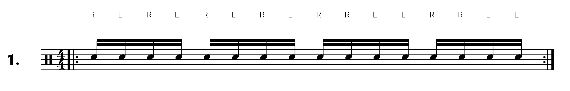 This is El Estepario Siberiano's Snare Drum Exercise #1