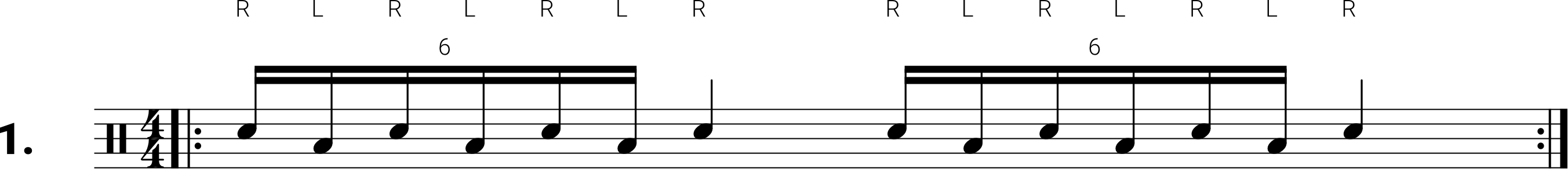 Single stroke seven drum rudiment